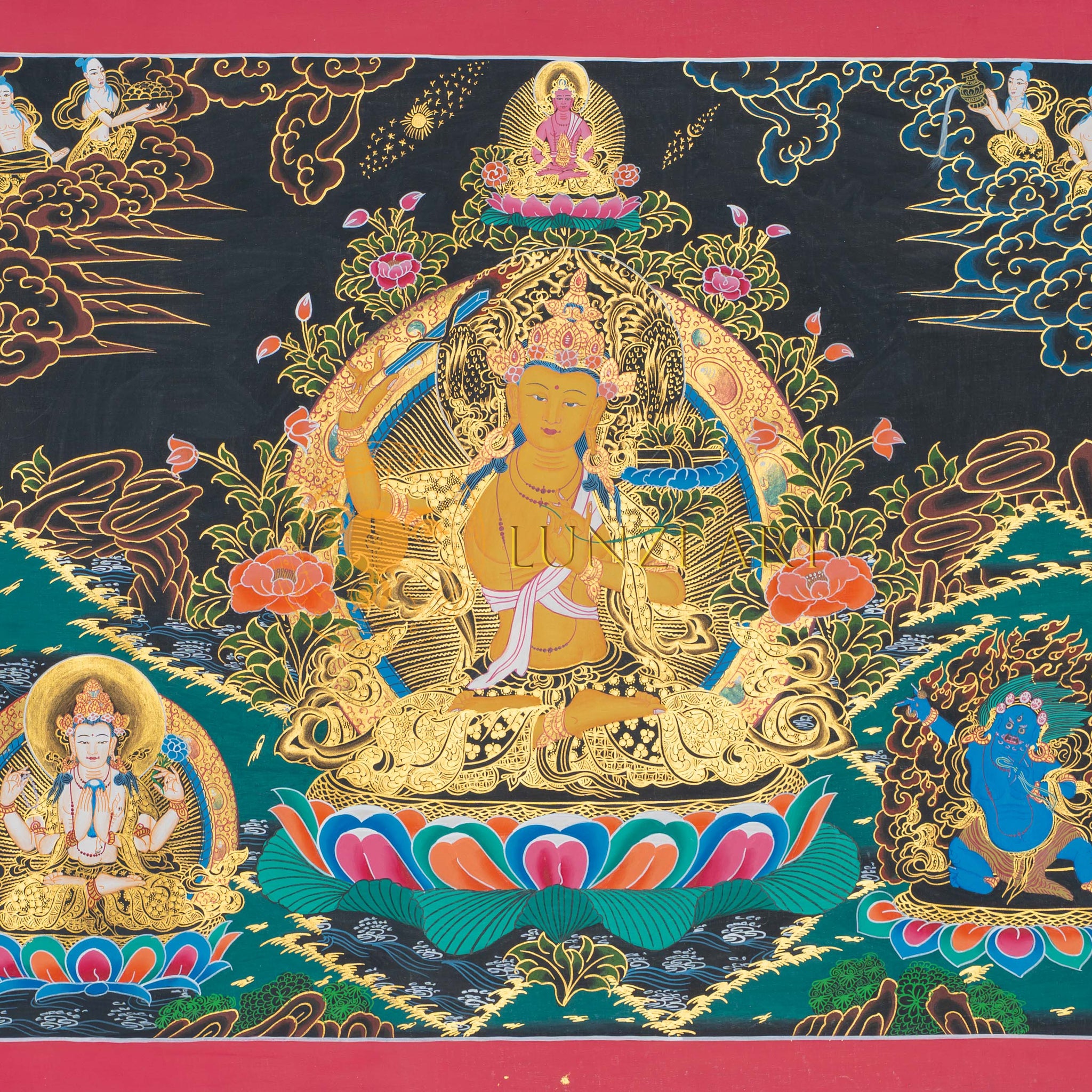 Hand-Painted Manjushree Thangka