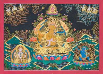 Hand-Painted Manjushree Thangka
