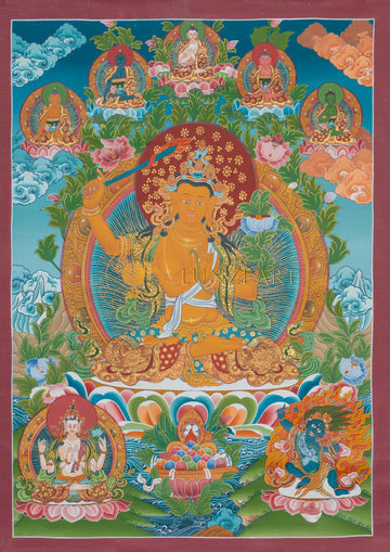 Hand-Painted Manjushree Thangka