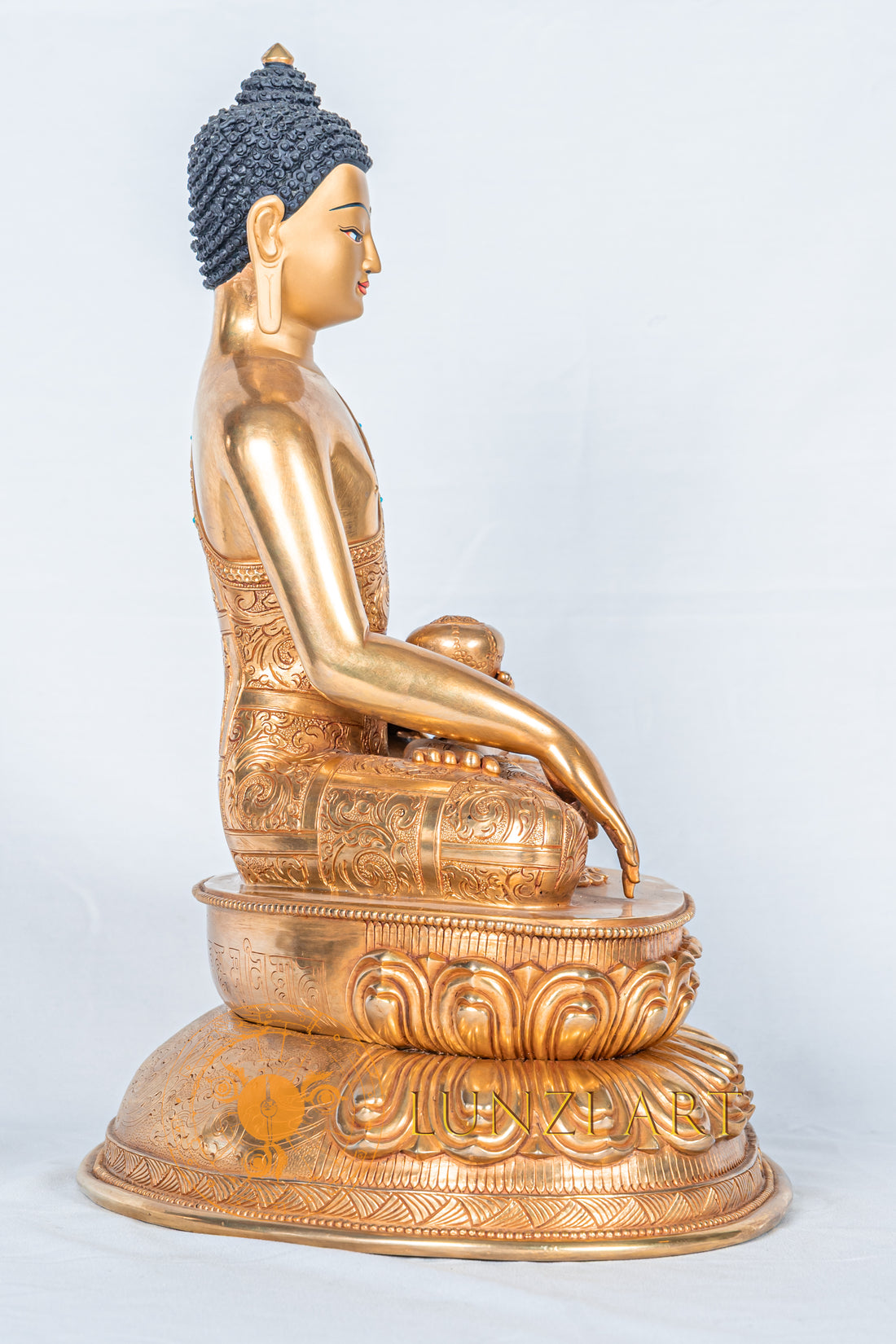 Shakyamuni buddha Statue | Fully Gold-Plated Copper
