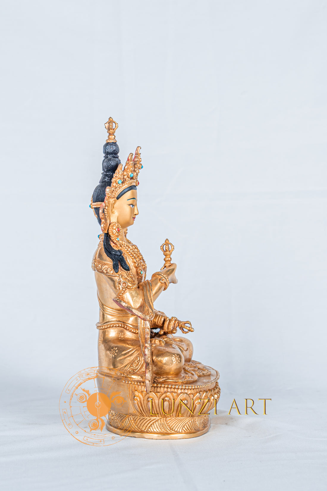 Vajrasattva Statue | Fully Gold-Plated Copper