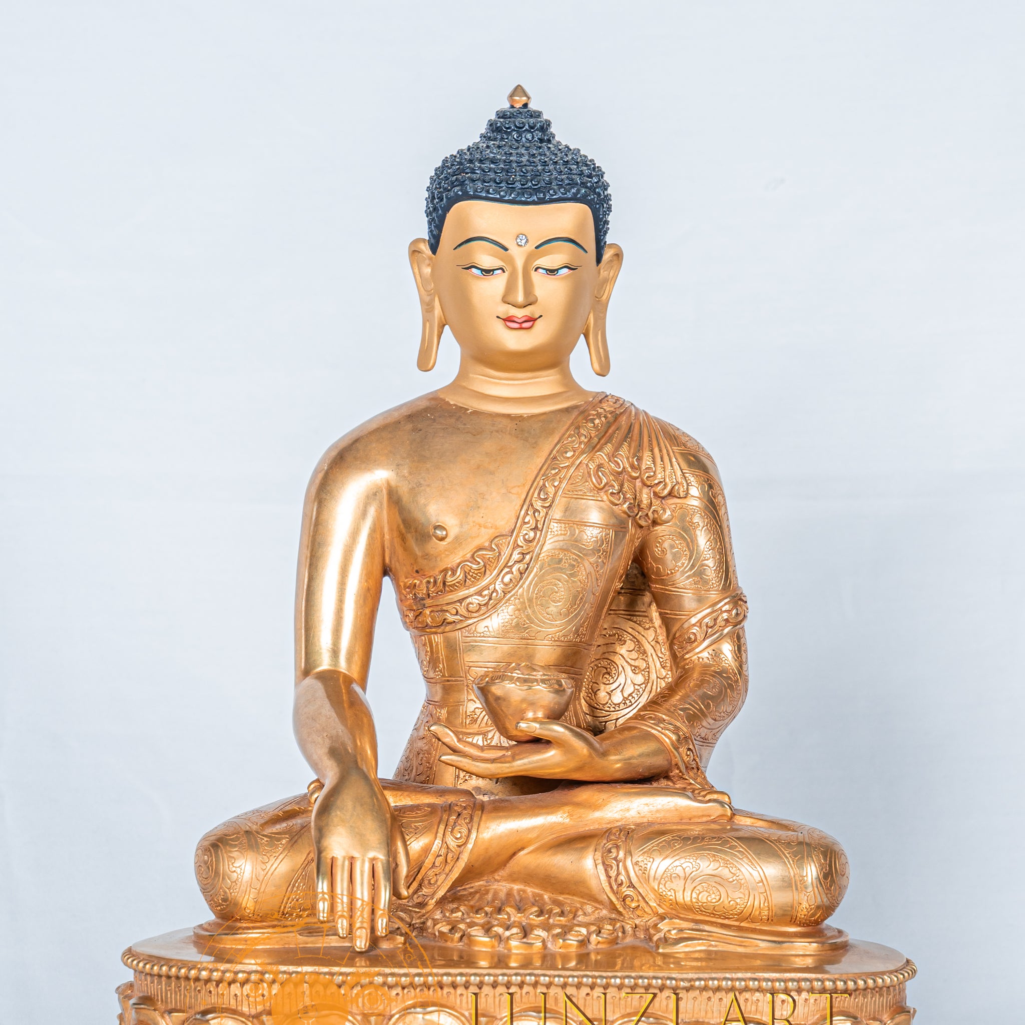 Shakyamuni buddha Statue | Fully Gold-Plated Copper