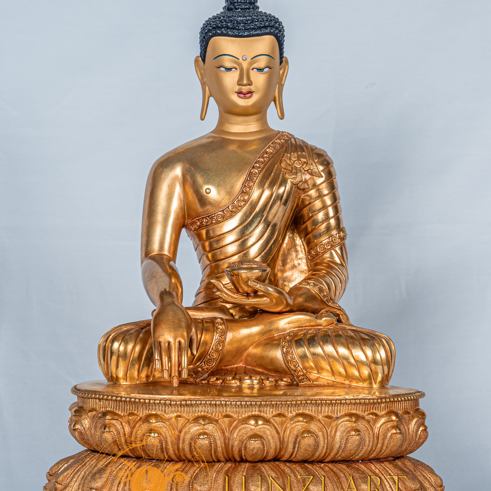Shakyamuni buddha Statue | Fully Gold-Plated Copper