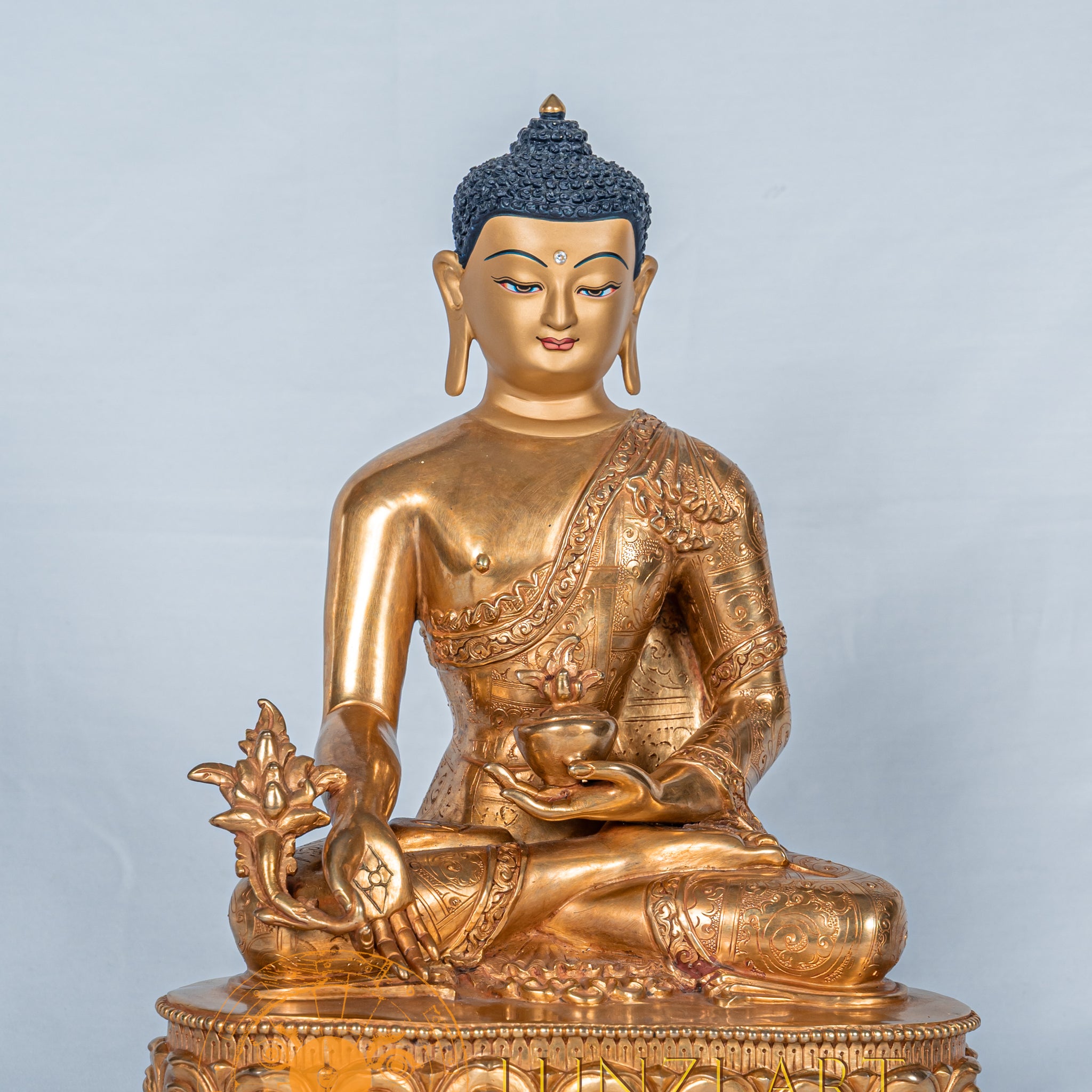 Medicine buddha Statue | Fully Gold-Plated Copper