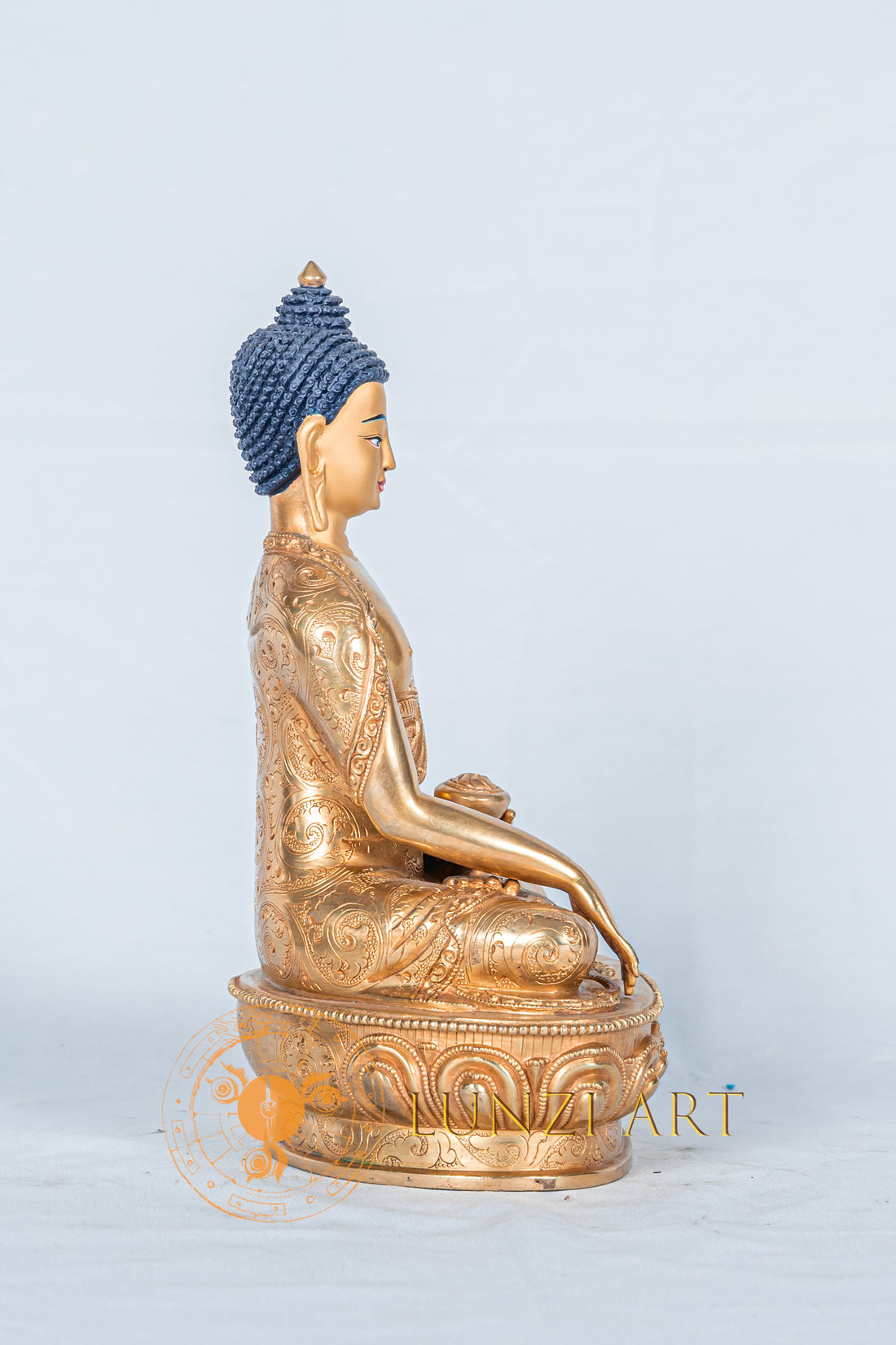 Shakyamuni buddha Statue | Fully Gold-Plated Copper