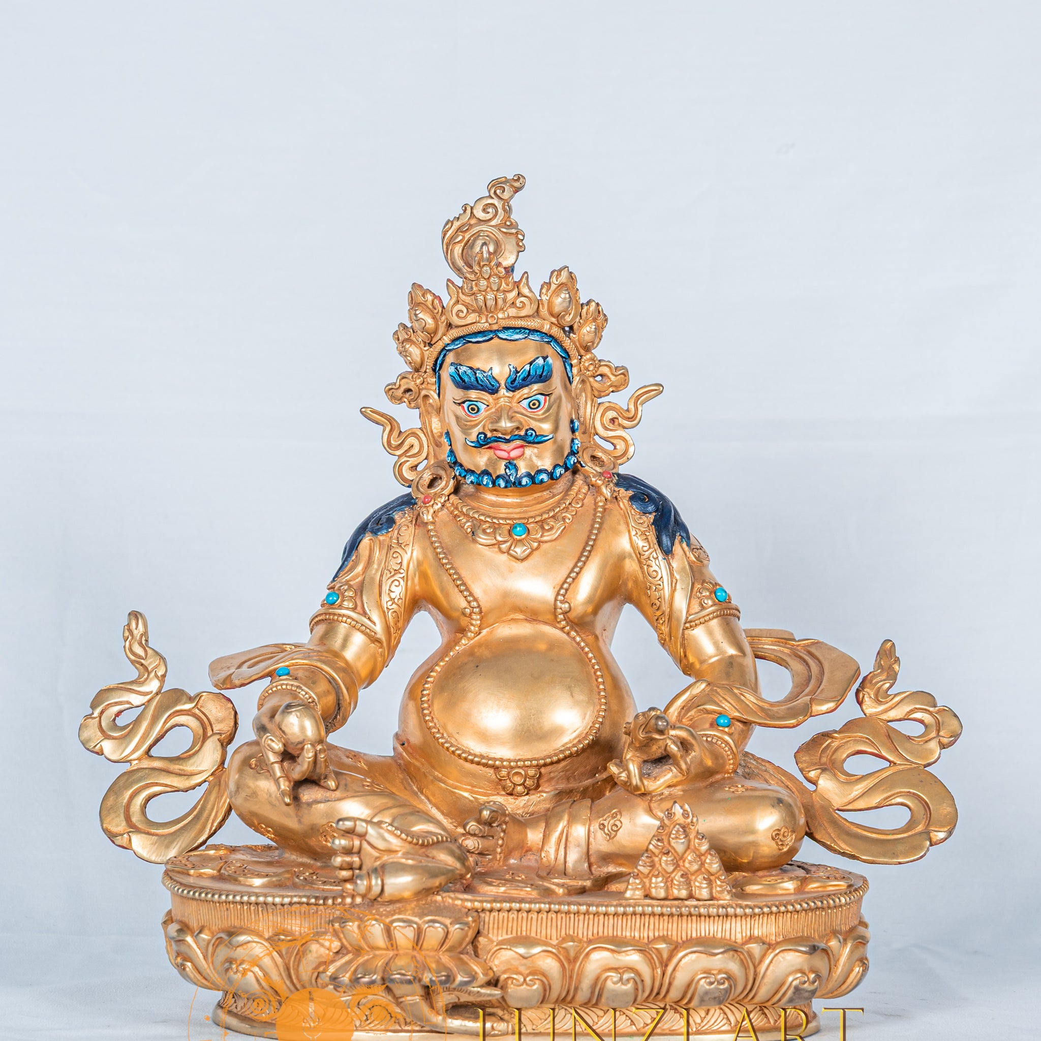 Zambala (jambhala) Statue | Fully Gold Plated Copper