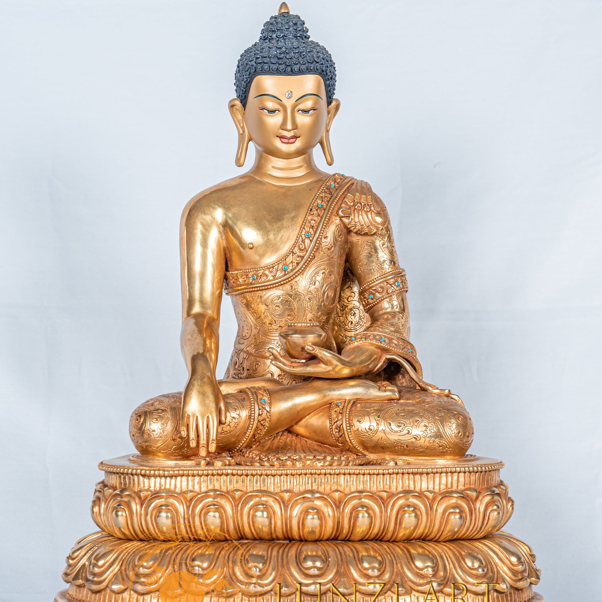 Shakyamuni buddha Statue | Fully Gold-Plated Copper