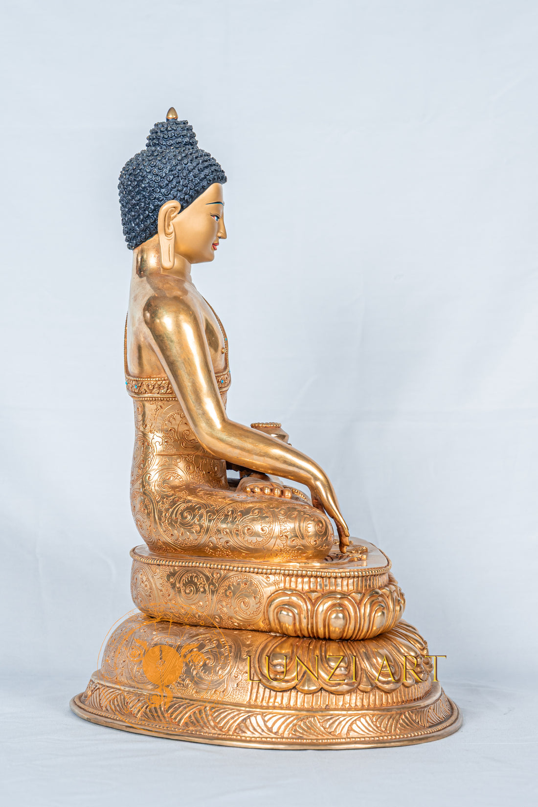 Shakyamuni buddha Statue | Fully Gold-Plated Copper