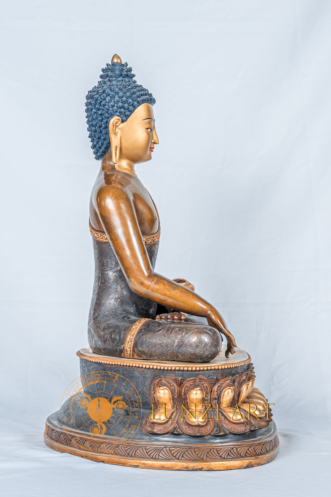Shakyamuni Buddha Statue | Half Gold Plated