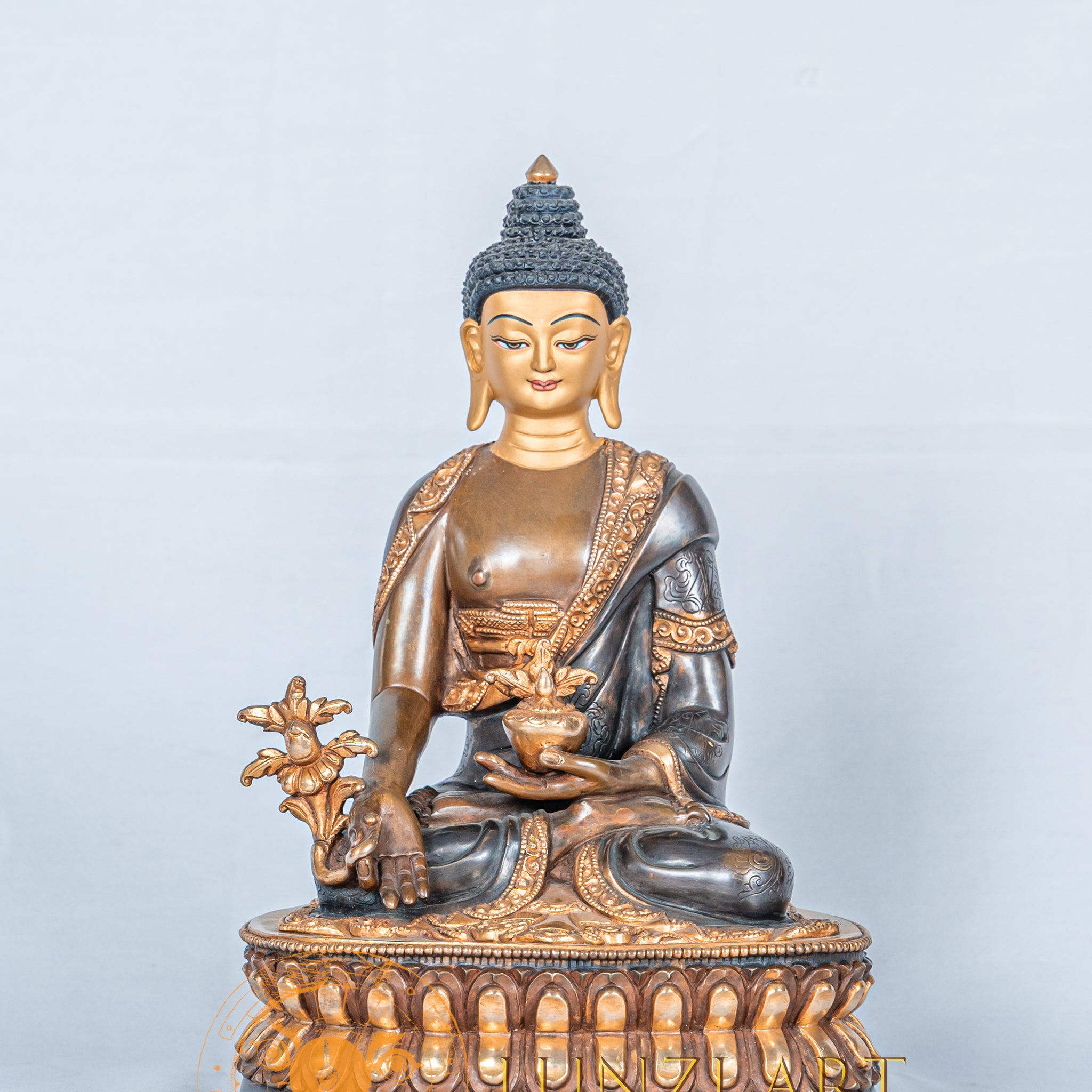 Medicine Buddha Statue | Half Gold Plated