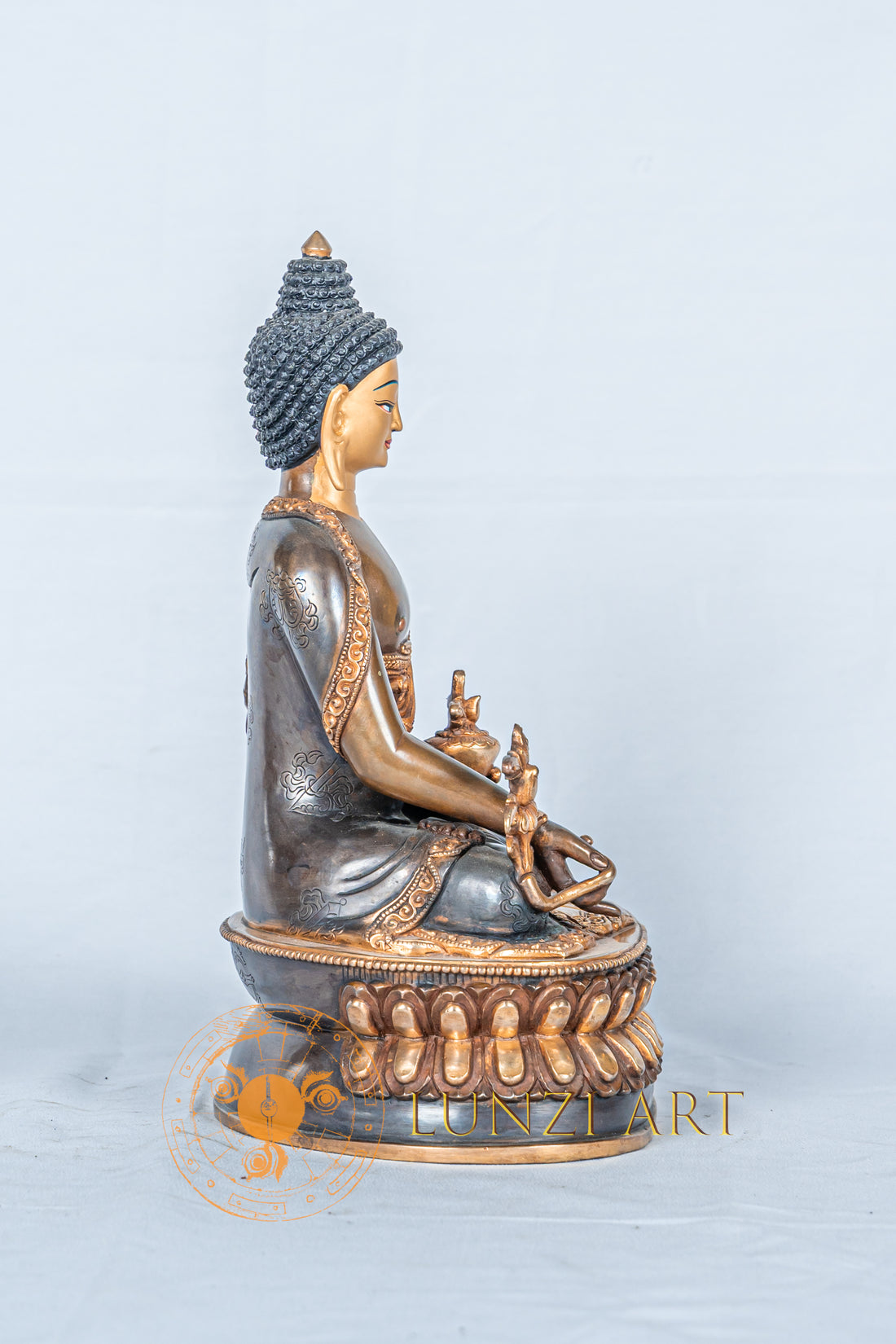 Medicine Buddha Statue | Half Gold Plated