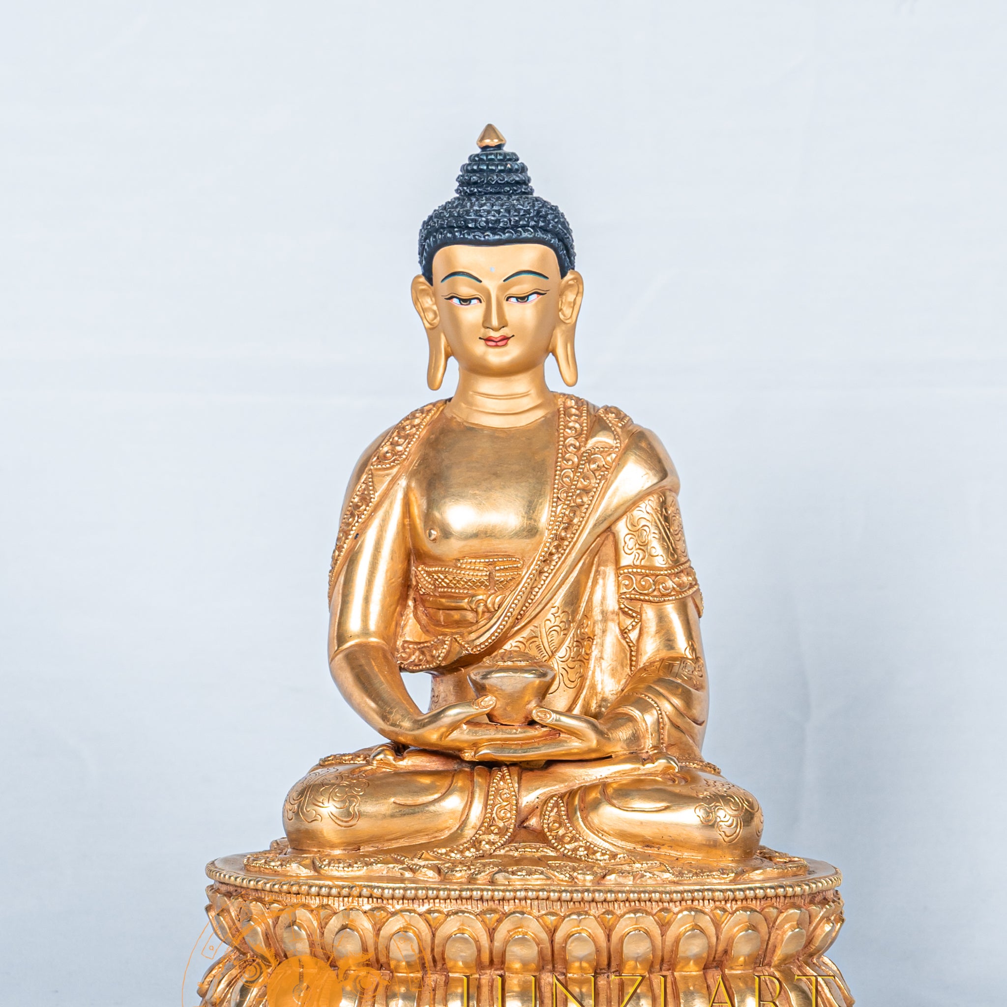 Amitabha Buddha Statue | Copper Full Gold Plated