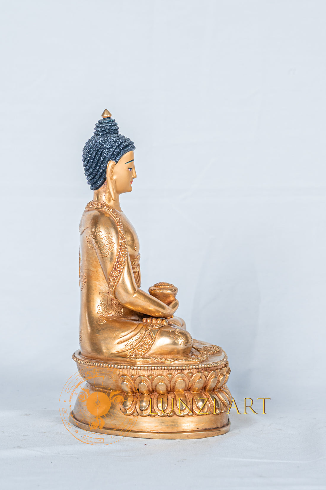 Amitabha Buddha Statue | Copper Full Gold Plated