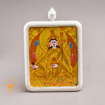 Hand-Painted Guru Rinpoche Ghau Locket Thangka