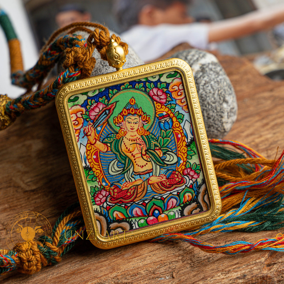 Manjushree Ghau Thangka Locket: The Bodhisattva of Wisdom