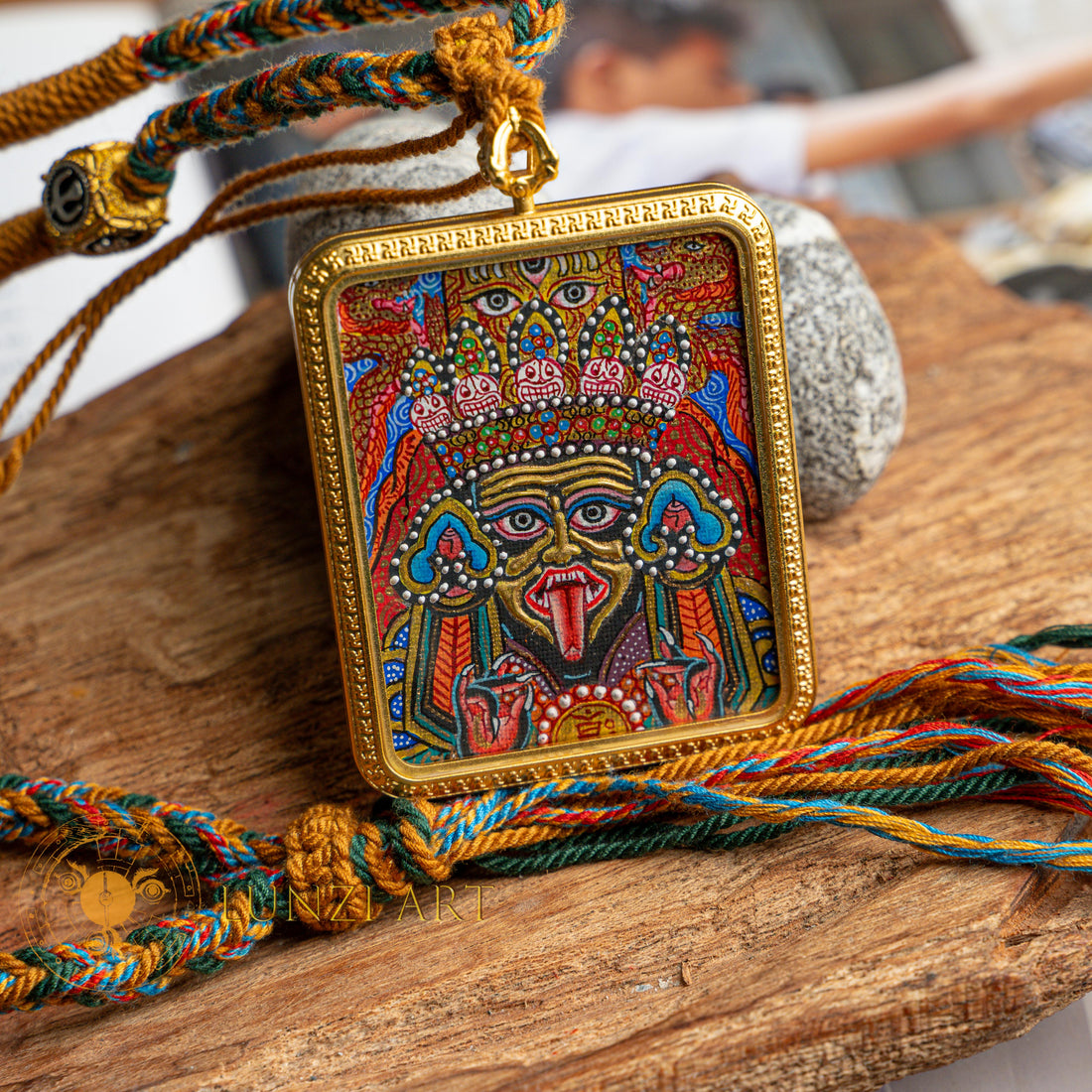 Zachyi Lhamo Ghau Thangka Locket: The Fierce Wisdom Queen