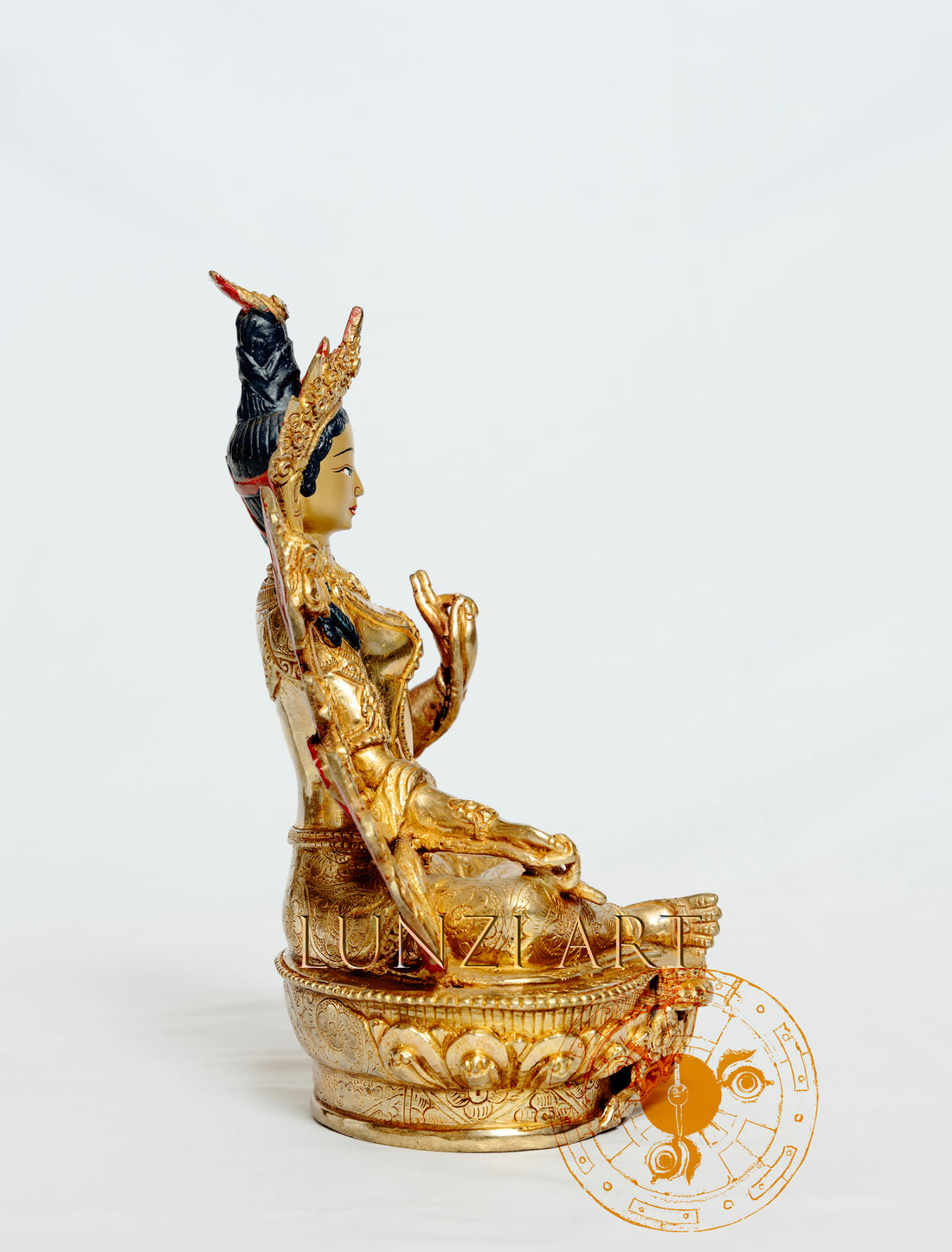 Full Gold-Plated Brass Green Tara - statues