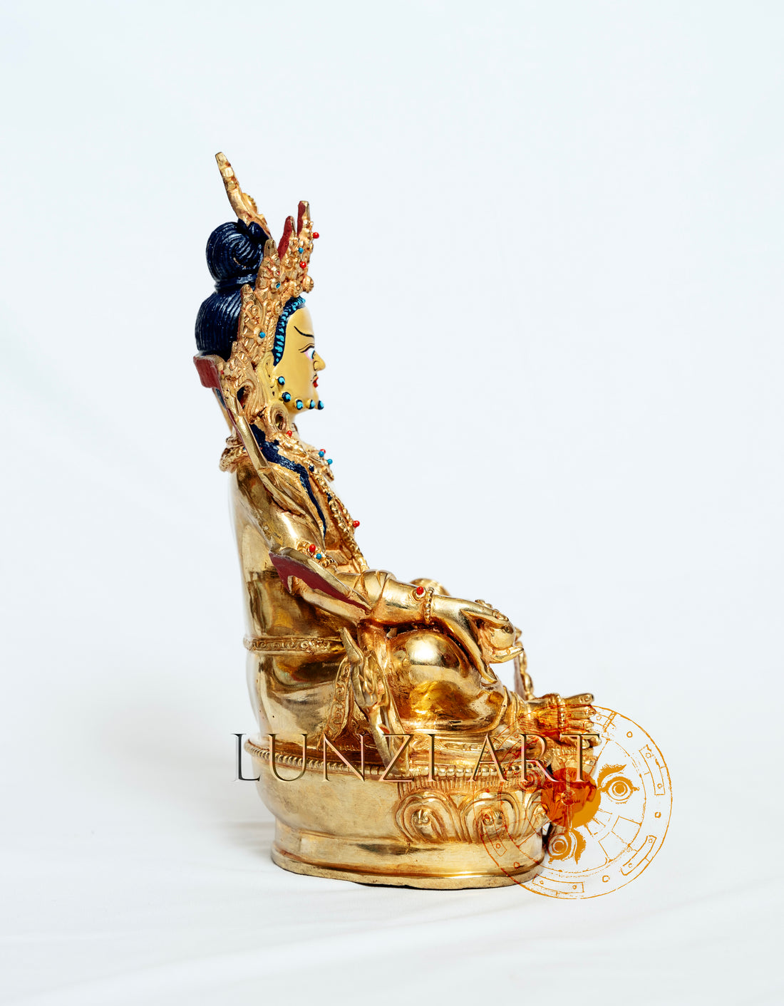 Full Gold plated brass Zambala - statues