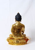 Fully Gilded Copper Buddha Seated Statue - statues