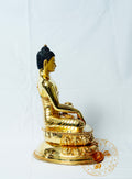 Fully Gilded Copper Buddha Seated Statue - statues