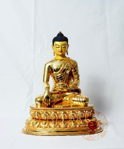 Fully Gilded Copper Buddha Seated Statue - statues