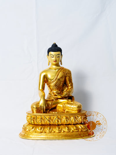 Fully Gilded Copper Buddha Seated Statue - statues