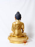 Fully Gilded Copper Buddha Seated Statue - statues