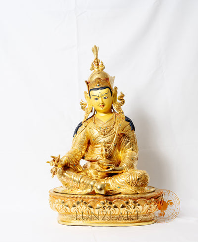 Gilded Copper Statue of Guru Rinpoche - statues