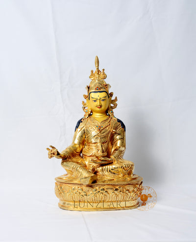 Gilded Copper Statue of Guru Rinpoche - statues