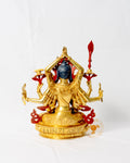 Gilded copper statue of the ten-armed Namasangiti Manjushri - statues