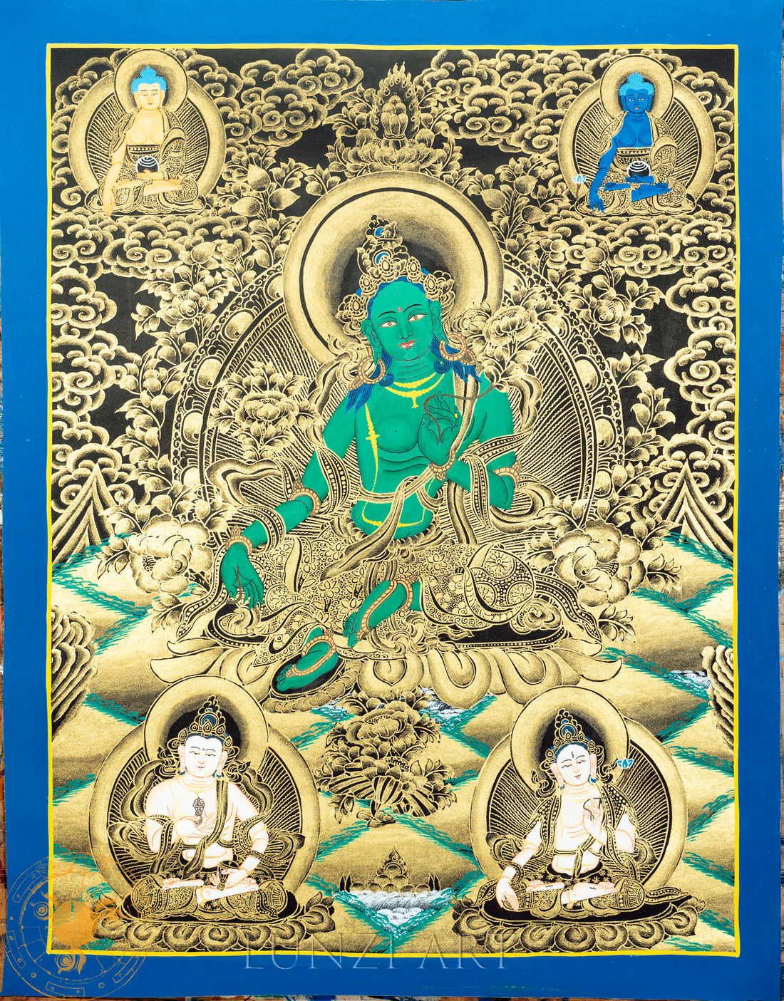 Green Tara Thangka: The Emerald Empress of Compassionate Action - Thangka
