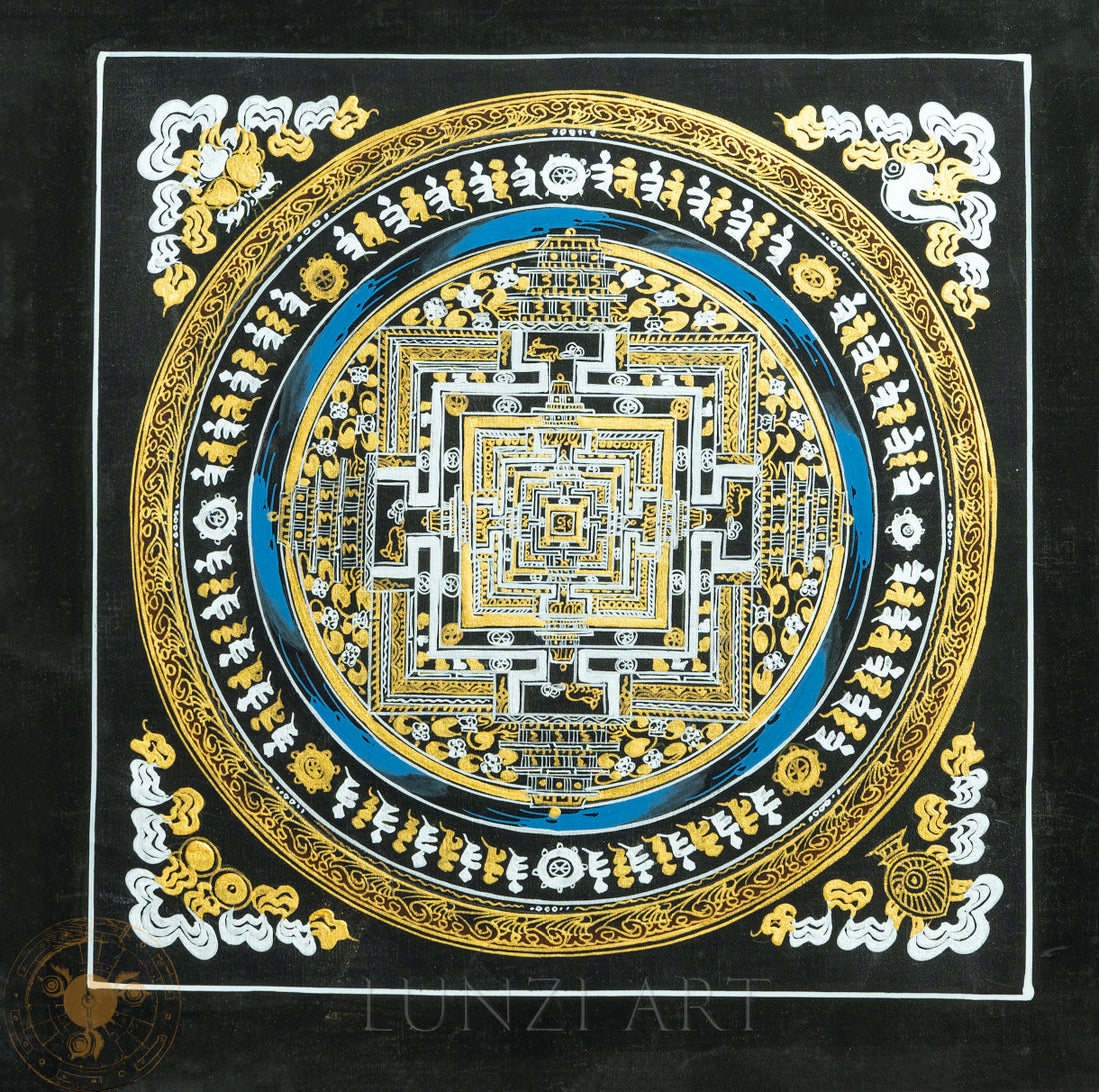 Hand-painted Kalachakra Mandala thangka - Thangka