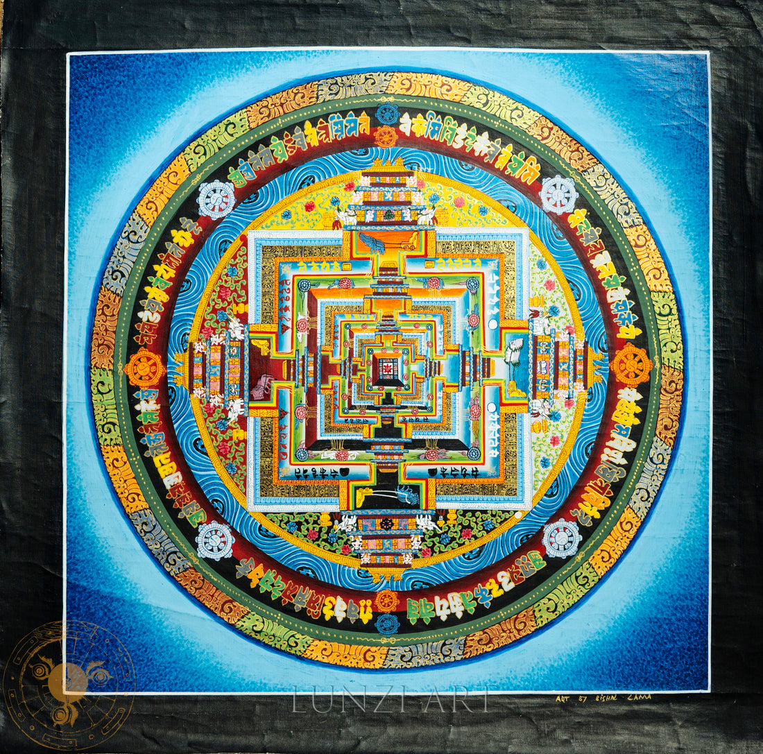 Handmade Kalachakra Mandala Thangka - Thangka
