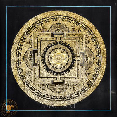 Handmade Mandala Thangka of Eternal Harmony - Thangka