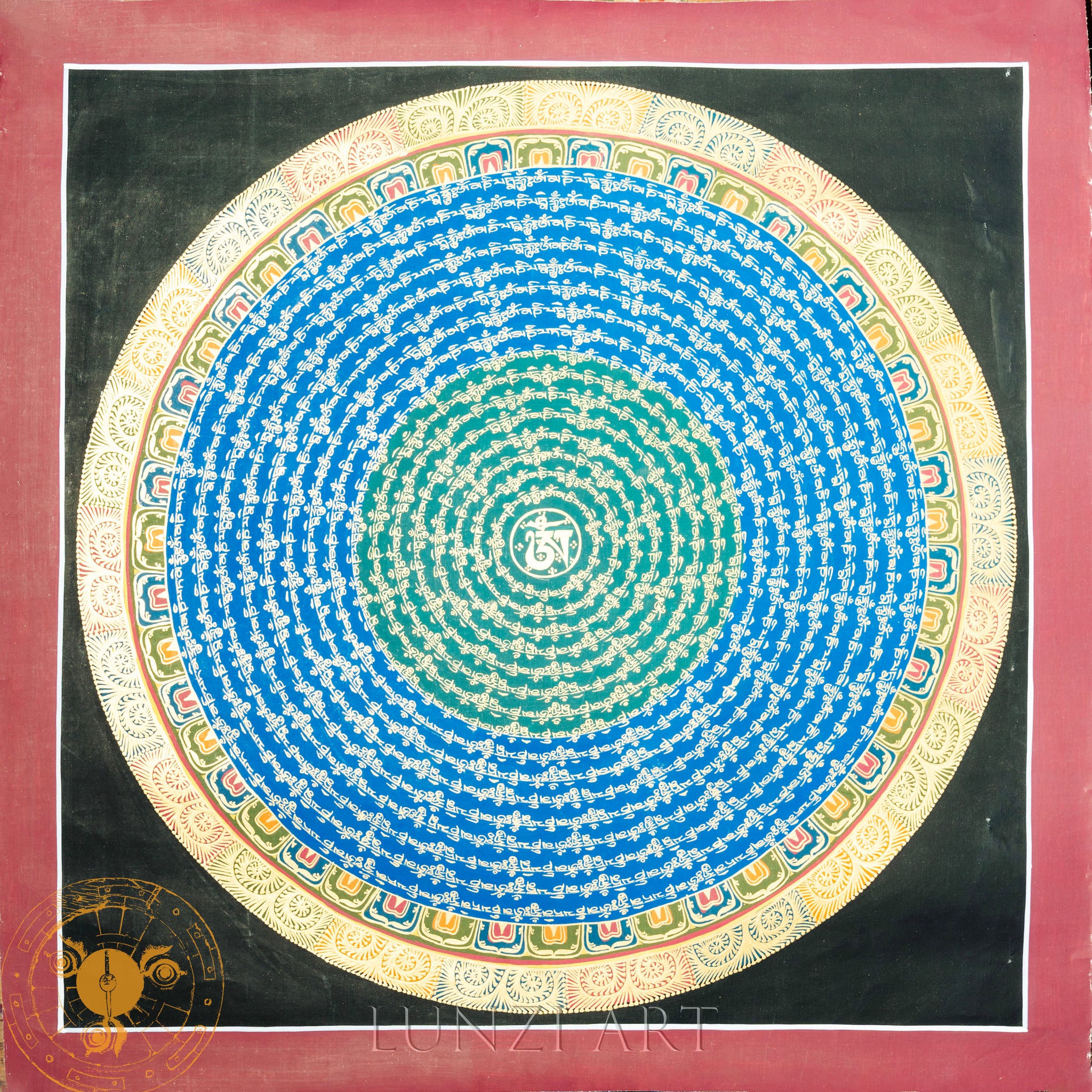 Handmade Mandala Thangka of Infinite Blessings - Thangka