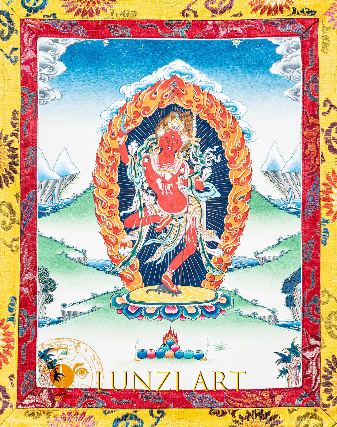 Handpainted-Dorjephangmo Thangka – The Thunderbolt Sow - Thangka