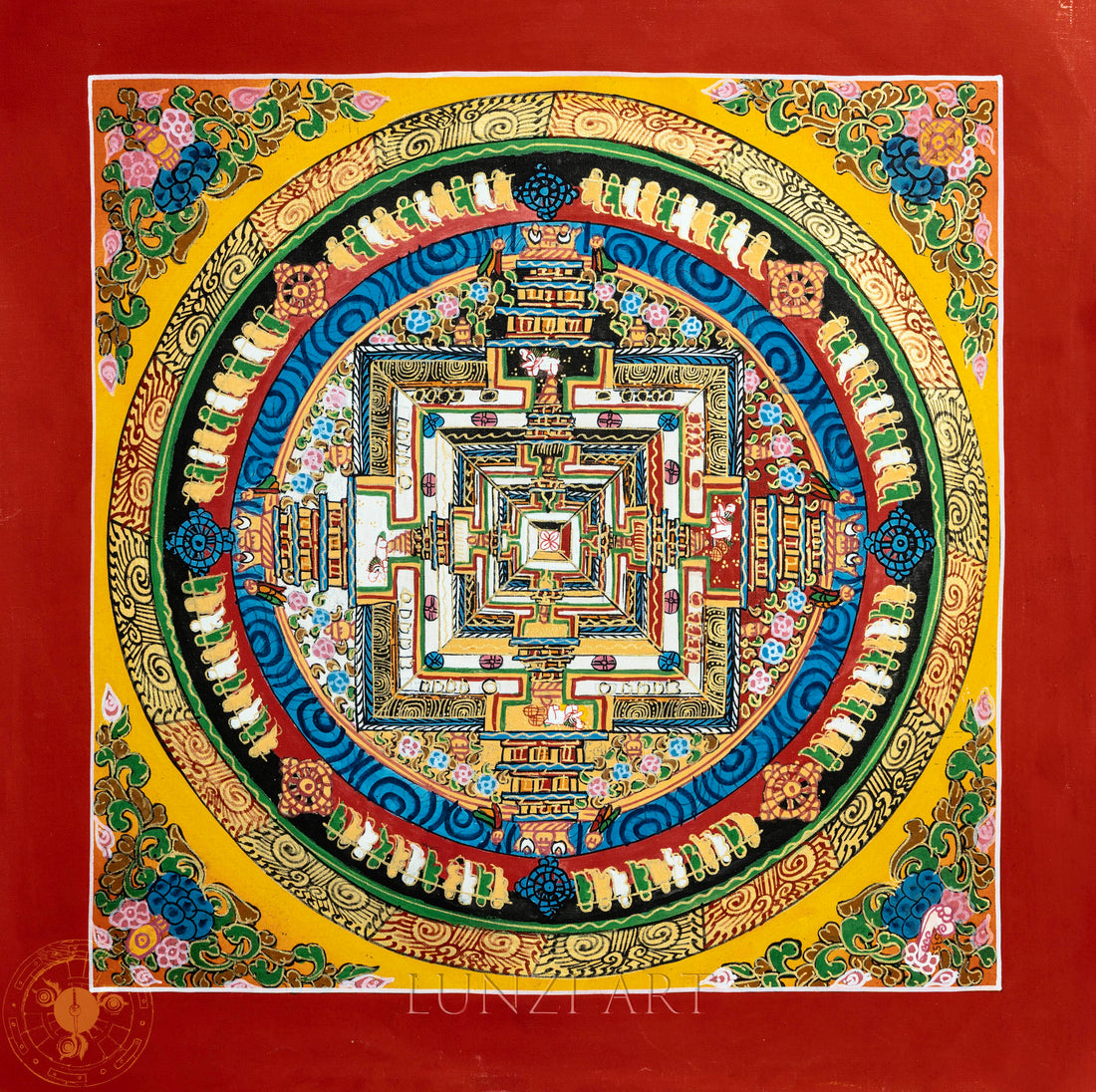 Kalachakra Diamond Mandala Tangka | Sacred Art of Tibetan Buddhism - Thangka
