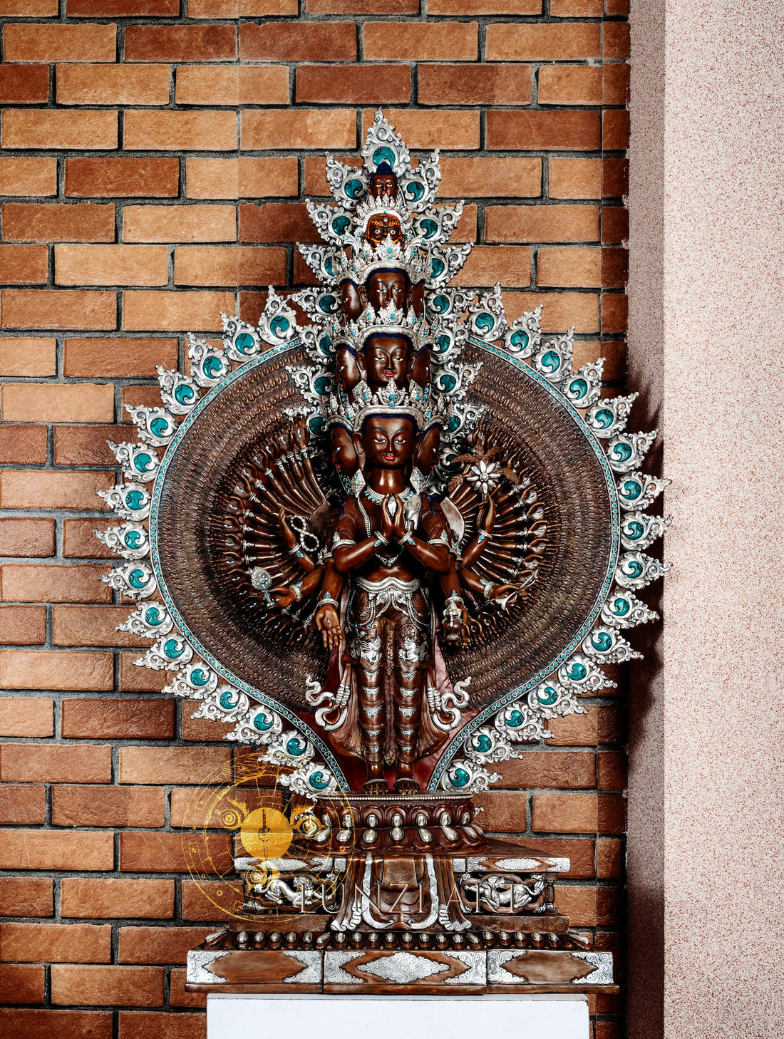 Large Multi-Faceted Thousand-Armed Avalokiteshvara Standing Statue — Masterfully Crafted by a Nationally Certified Artisan - statues