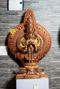 Large refined copper standing statue of the Thousand-Armed, Multi-Faced  Avalokiteshwor, meticulously crafted by a nationally certified master - statues