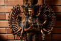 Multi-Faced Avalokiteshvara Standing Statue in refined oxidized copper — A Grand Creation by a Nationally Certified Master Artisan - statues