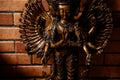 Multi-Faced Avalokiteshvara Standing Statue in refined oxidized copper — A Grand Creation by a Nationally Certified Master Artisan - statues