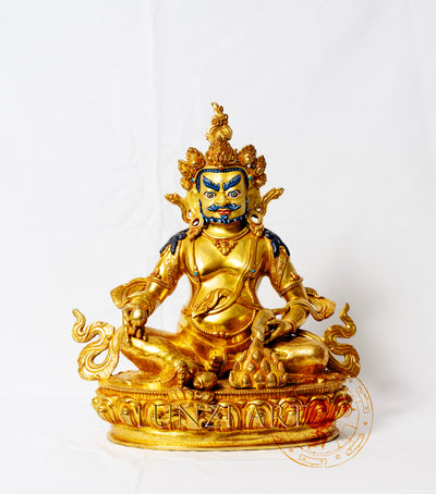 Pure copper gilded "Zambala Seated Statue" - statues