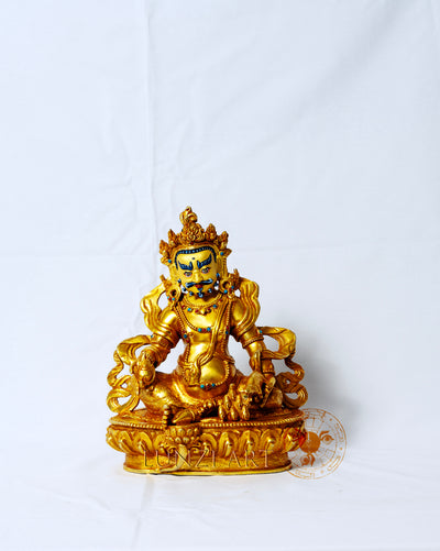 Pure copper gilded "Zambala Seated Statue" - statues