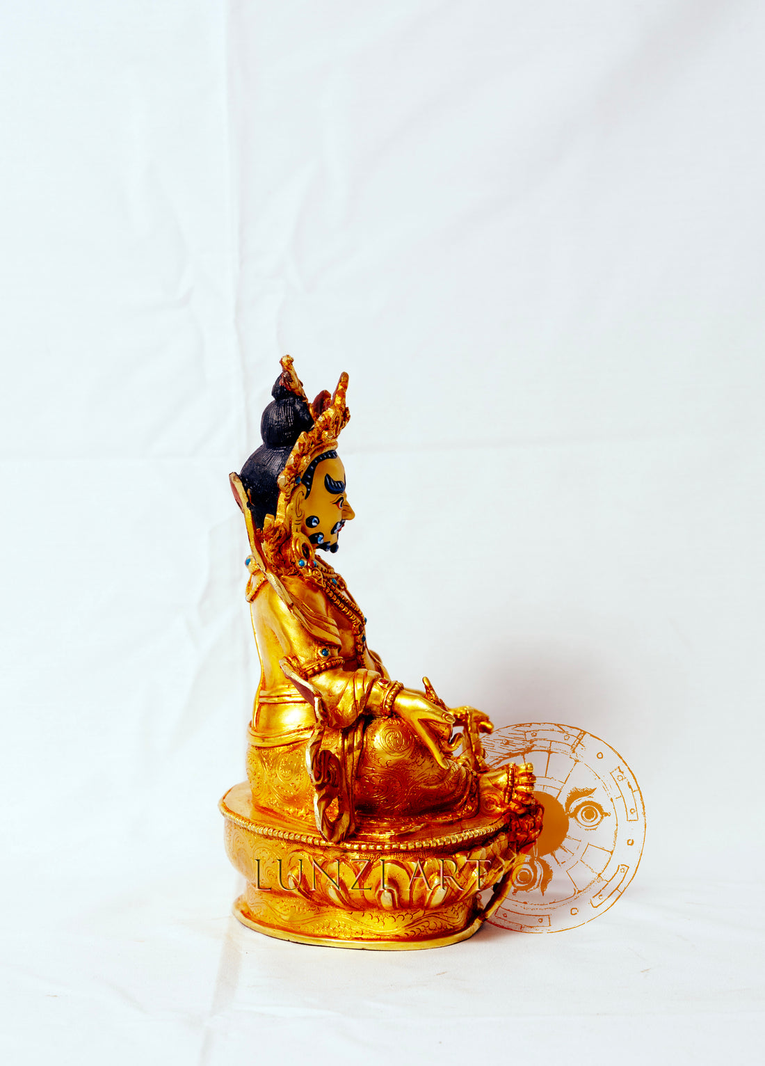 Pure copper gilded "Zambala Seated Statue" - statues