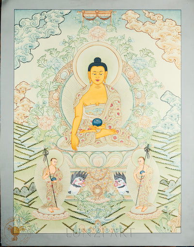 Shakyamuni Buddha Thangka: Radiance of Enlightenment - Thangka