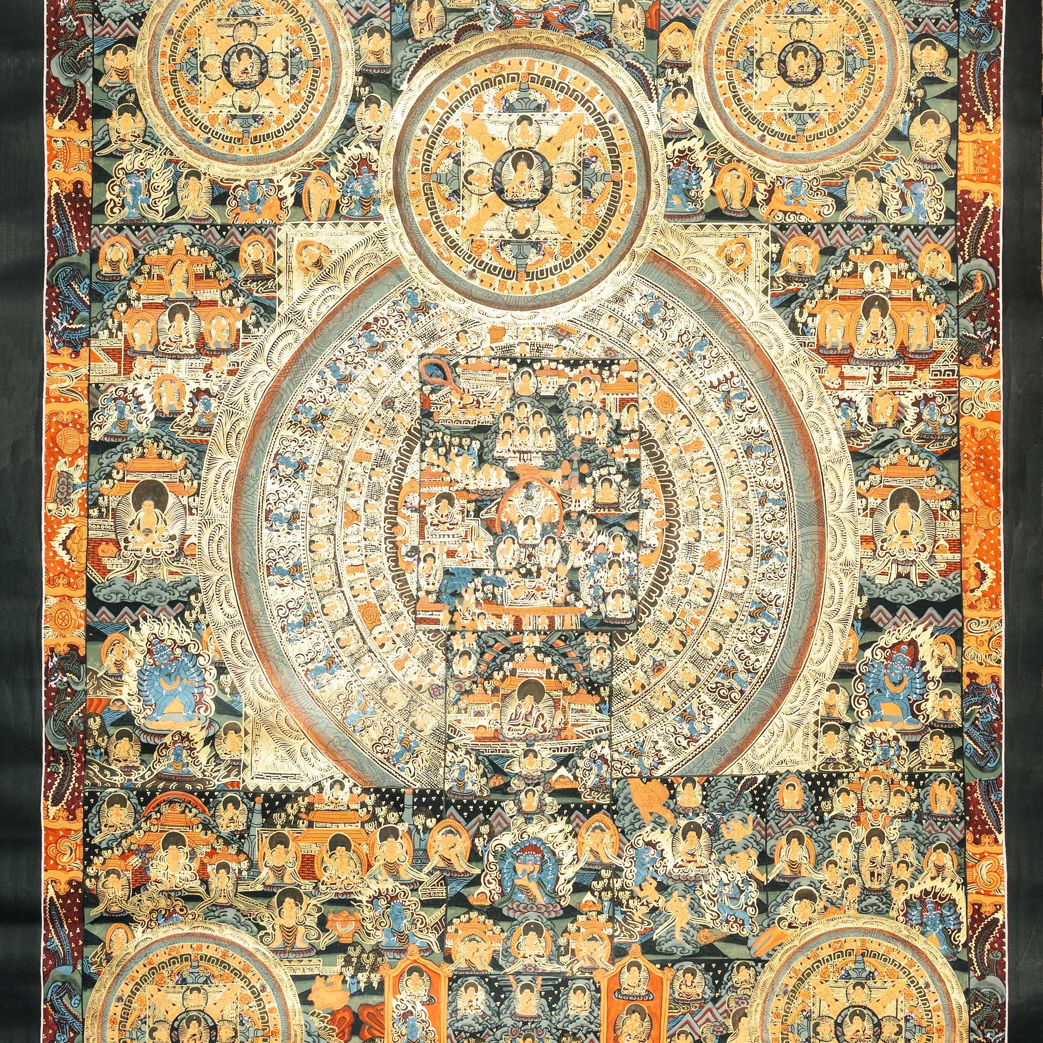 The Handmade Traditional Mandala Thangka of Holy Enlightenment - Thangka