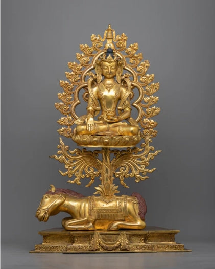 Sacred Vajrayana Assembly Copper Sculpture - Quintessence of Buddhist Tantric Tradition