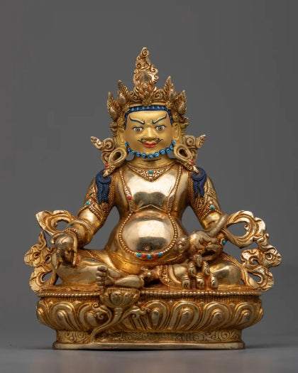 Yellow Dzambhala Mantra Practice Statue