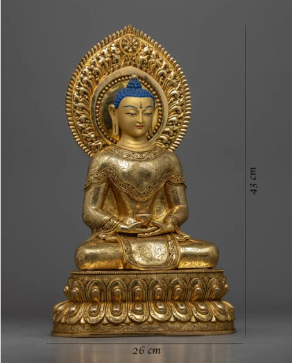 Traditionally Crafted Amitabha Buddha Statue Meaning, Infinite Light