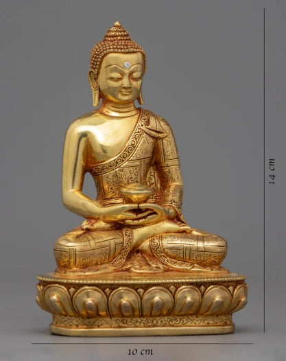 Traditional Hand-Made&nbsp;Amitabha Buddha Mantra Practice Statue